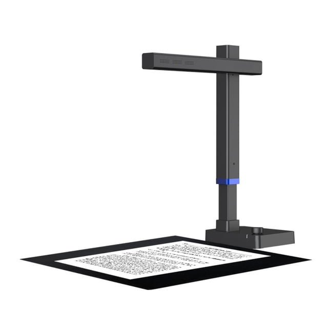 Portable 20MP Book Scanner, Flatten Curve Technology Capture PA3 Document Fast Scan For Office Library School