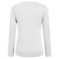 thumbnail image 6 of COMVALUE Women's Long Sleeve Tops Crew Neck Fitted Basic Tee Cozy (White, M), 6 of 6