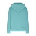 thumbnail image 4 of TKLPEHG Womens Half Button Sweatshirt Drawstring Hoodies Long Sleeve Hooded Pullover Fall Fashion Sweatshirt with Pocket (Sky Blue,S), 4 of 5