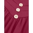 thumbnail image 3 of Innerwin Strappy Slip Dresses Spaghetti Strap Ladies Short Mini Dress Party Button Baggy Swing A-Line Sundress Red M, 3 of 5