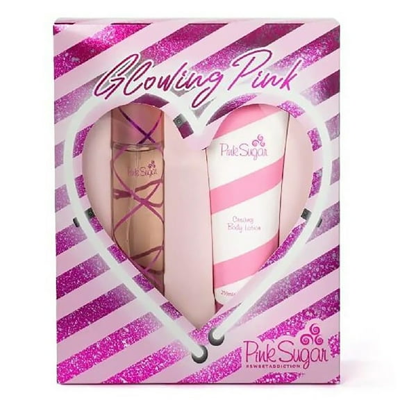 Aquolina PIK3A Pink Sugar Glowing Pink Sweet Addiction in Window Box Women Gift Set