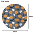 thumbnail image 6 of Pumpkin Ghost Bat Halloween Pattern Round Tablecloth 60"x60",Wrinkle Wipeable Table Cloth for Kitchen Dining Room Picnic Patio Party, 6 of 6