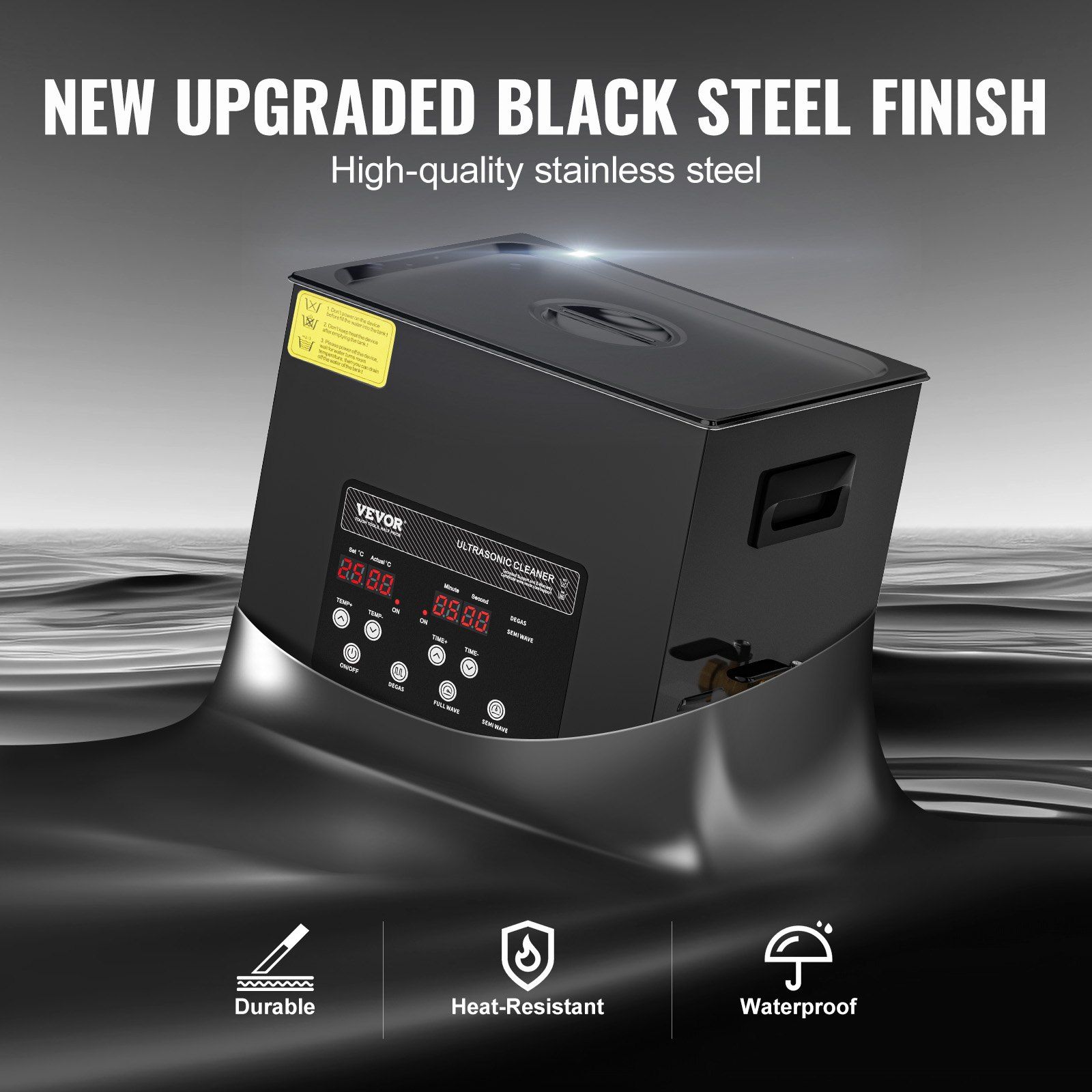 10L Ultrasonic Cleaner, 240W Digital Cleaning Machine with Gentle Mode & Upgraded Degassing, 40kHz Industrial Ultrasound Cleaner with Heater & Timer for Jewelry, Tools, Retainers & More