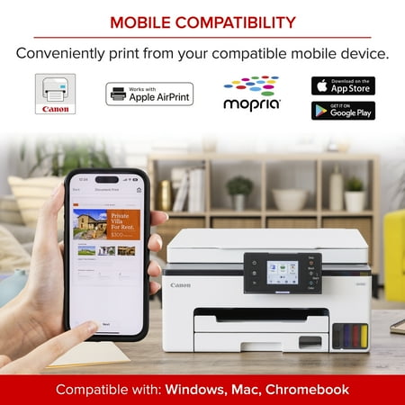 Canon - MAXIFY GX1020 MegaTank Wireless All-In-One SuperTank Inkjet Printer - White