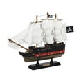 thumbnail image 3 of Handcrafted Model Ships PLIM12-BP-W-BlackFalcon 9 x 2 x 12 in. Wooden Captain Kidds Black Falcon White Sails Limited Model Pirate Ship, 3 of 8