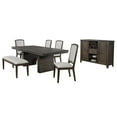 thumbnail image 4 of Sunset Trading Cali 7-Piece 96" Rectangular Extendable Wood Dining Set in Brown, 4 of 6