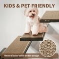 thumbnail image 2 of SIXHOME Stair Treads 15 Pack 8"x30" for Wooden Steps Braid Weave Non-Slip Staircase Indoor Comfort Rubber Backing Washable Runners Kids Dog-Friendly Treads Mats Set Beige, 2 of 7