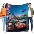 thumbnail image 1 of Rayo McQueen (Disney Cars) anti-pilling, suave, ligera, esponjosa y acogedora de lujo para hogar y cocina – Perfecta para niños y adultos,150X120cm, 1 of 6