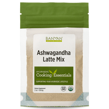 Banyan Botanicals Ashwagandha Latte Mix – Caffeine-Free Organic Herbal Latte – Herbal Adaptogen Drink for Energy, Stress, Relaxation, and Nourishment* – 2oz. – Non-GMO Sustainably Sourced Vegan