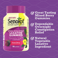 thumbnail image 4 of Senokot Dietary Supplement Laxative Gummies, Natural Senna Extract, Gentle, Overnight Relief from Occasional Constipation, Mixed Berry Flavor, 90 Count, 4 of 7