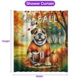 thumbnail image 5 of Hello Fall Bulldog Football Welcome Autumn with Leaves Pumpkins Shower Curtain Dog Lover Gifts Idea Waterproof Bathroom Bathtub Curtain - 00012, 5 of 5