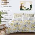 thumbnail image 3 of 3 Piece Yellow Blue Spring Floral Duvet Cover Set Queen Size,Microfiber Comforter/Quilt Cover with Corner Ties and 2 Pillowcases,Summer Botanical Farmhouse All Season Soft Bedding with Zipper Closure, 3 of 8
