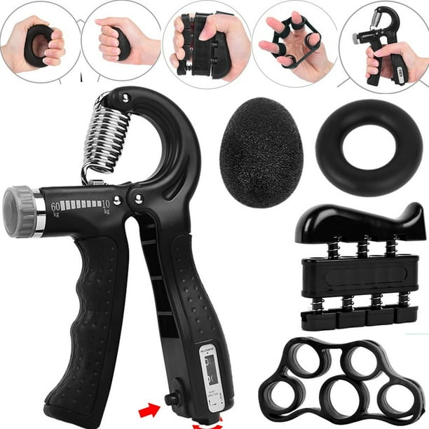 5 PC Hand Grip Strengthener, Grip Strength Trainer with Finger