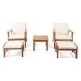 thumbnail image 6 of Noble House Aston Outdoor Club Chair (Set of 2) Teak and Cream, 6 of 21