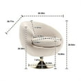 thumbnail image 7 of Swivel Barrel Chair, Modern Upholstered Velvet Accent Sofa Chairs for Living Room, Modern 360 Degree Round Sherpa Chair with Metal Base,Comfy Reading Chair Unique Back for Bedroom, Nursery, 7 of 7