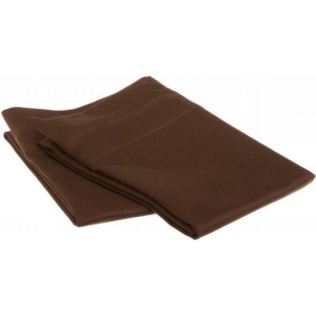 Egyptian Cotton 1500 Thread Count Solid Pillowcase Set Standard-Mocha