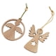 thumbnail image 5 of 12 adornos colgantes de madera con forma de ángel con cuerda de madera., 5 of 8
