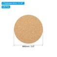 thumbnail image 2 of Uxcell 90x4mm Cork Coasters, 28 Pack Round Cork Mats Cork Backing Sheets Reusable Cork Tiles, Brown, 2 of 5