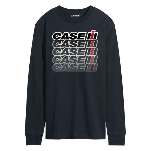 Case IH Logo Repeat Fade - Men's Long Sleeve T-Shirt
