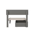 thumbnail image 4 of AFI Boston 14" Twin Wood Platform Bed Frame with Set of 2 Storage Drawers, Grey, 4 of 6