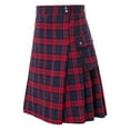 thumbnail image 3 of Plaid Skirt Women Knee Length Wool Pleated Skirt High Waisted Relaxed Fit Tartan Skirt Spring Fall Red XXXXXL, 3 of 8