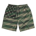 thumbnail image 3 of Uemuo Jungle Green Camo USA Flag Pattern Men's Swim Trunks Hawaiian Beach Bathing Suit Swimsuits Beach Quick-Dry Shorts with Pockets-, 3 of 9