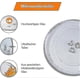 thumbnail image 4 of Universal Microwave Turntable Glass Plate With 3 Fixtures, 24.5 Cm, 4 of 5