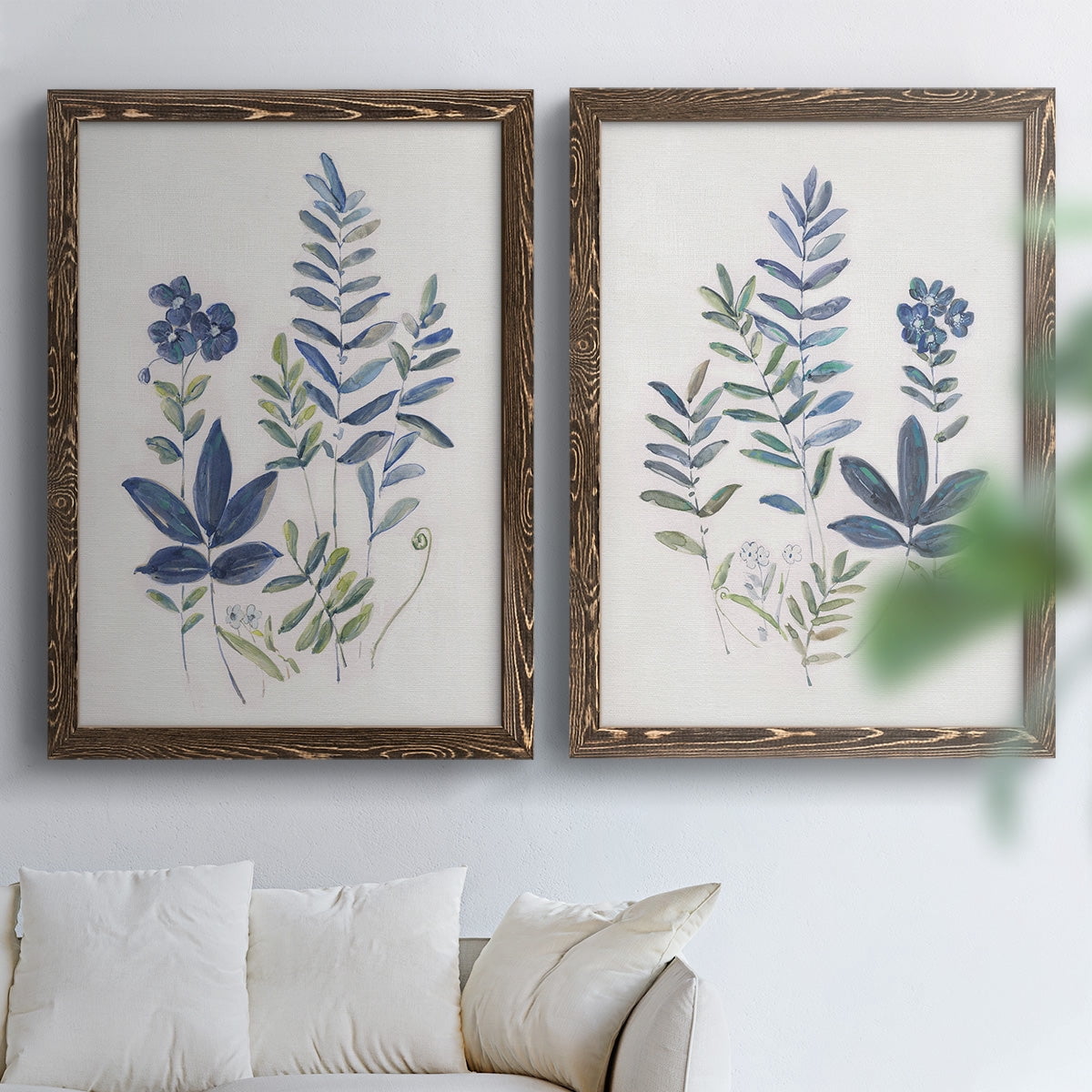 Fern Study I - Premium Framed Canvas 2 Piece Set - Ready to Hang