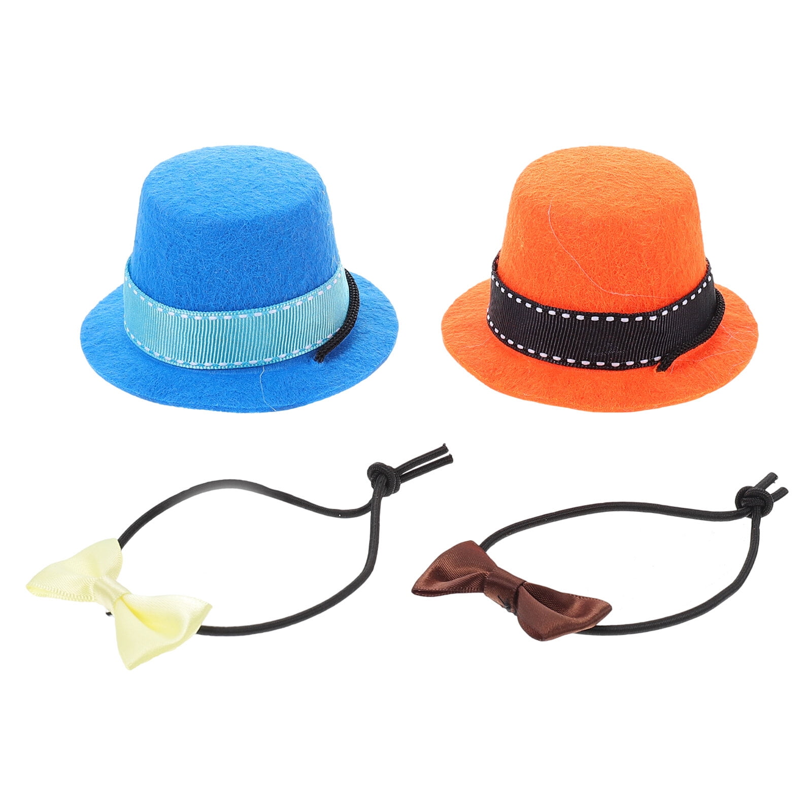 USHOBE Pet Hat Adjustable Polyester Bow Tie Set Holiday Small Animals