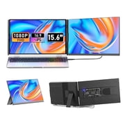 Upgraded Laptop Screen Extender - 15.6" FHD 1080P Portable Monitor for Laptop, Dual Laptop Monitor Extender for 13"-17.3" Laptops, Detachable & Plug and Play for Wins/Mac/Android/Chrome