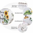 thumbnail image 3 of Yellow Sunflower Bathroom Shower Curtains with 12 Hooks Polyester Waterproof Shower Curtain for Stalls and Bathtubs Butterfly Sunshine Farmhouse Country Decorative Bathroom Curtain 60x72 Inches, 3 of 8