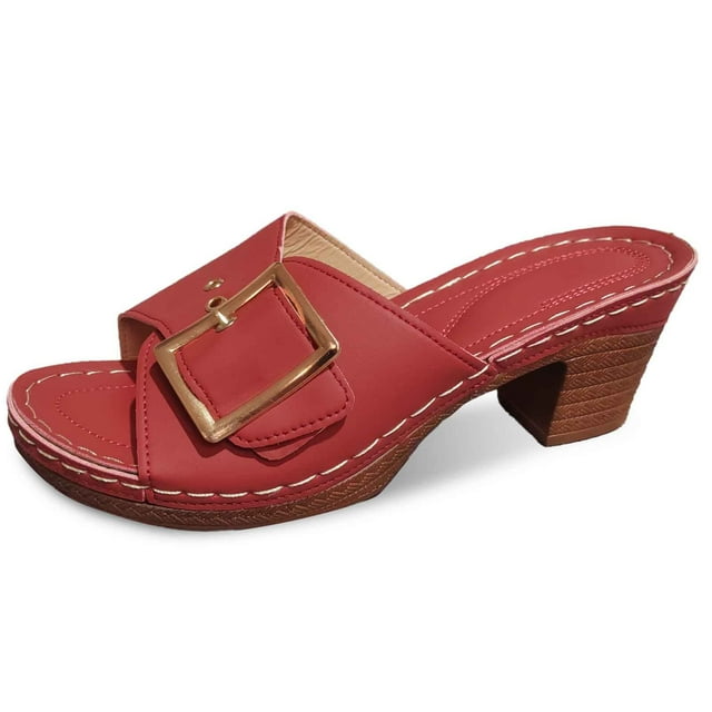 Chaussons pour Femmes Décontractés Chaussures de Maison pour Femmes Chaussons à Talon Compensé Ouverts Chaussons de Chambre Mignons Chaussons Confortables pour Femmes