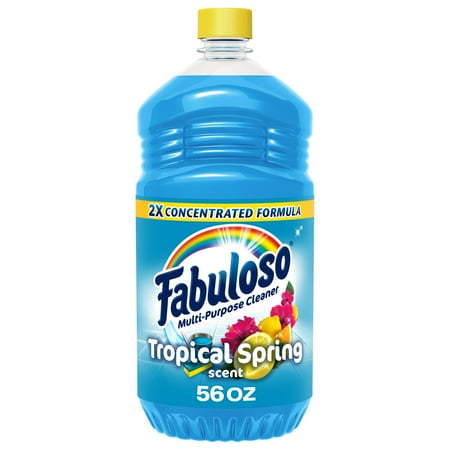 fabuloso multi-purpose cleaner & floor cleaner 2x concentrated  tropical spring - 56 fl oz