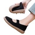thumbnail image 5 of Mesh Mary Jane Flats for Women, Mary Jane Sneakers, Women Premium Round Toe Slip On Casual Flats Soft Sole Comfort Walking Footwear Lightweight Non Slip Daily Shoes, Black 6, 5 of 5