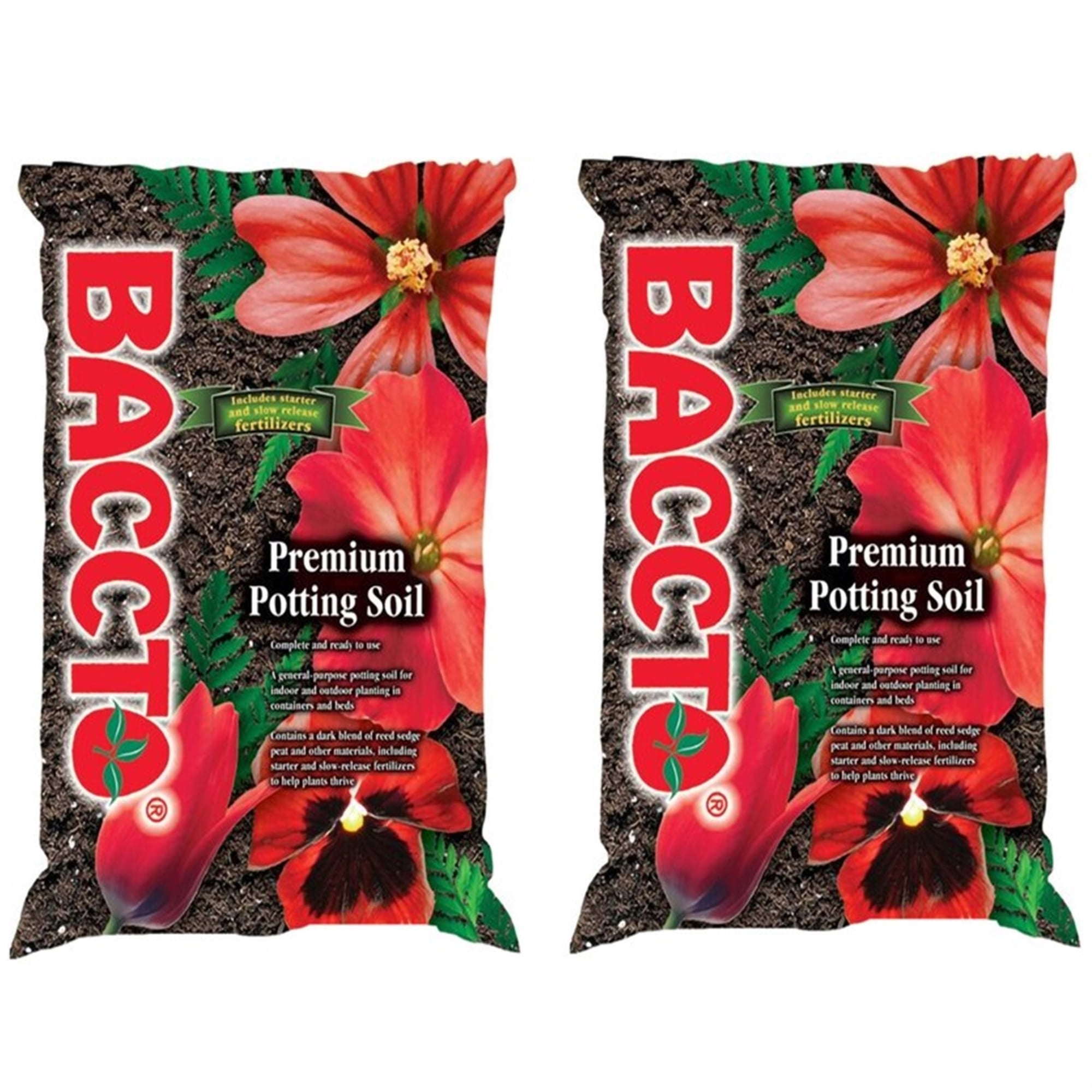 Michigan Peat 1225 Baccto Premium Potting Soil, 25Pound 2 Pack