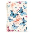 thumbnail image 2 of Butterflies Blue Pink Ring Binder Notebook Journey Note Diary College Ruled Spiral Notebook Study Loose Leaf Paper A5 60 Pages, 2 of 8
