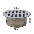 thumbnail image 3 of LEFU pour Couverture de Drain de Sol en Acier Inoxydable Toit de Balcon Rond Anti-Obstruction Grand Déplacement Capuchon de Tuyau de Pluie pour Jardin Extérieur Tuyau PVC Installation Facile 83mm, 3 of 10