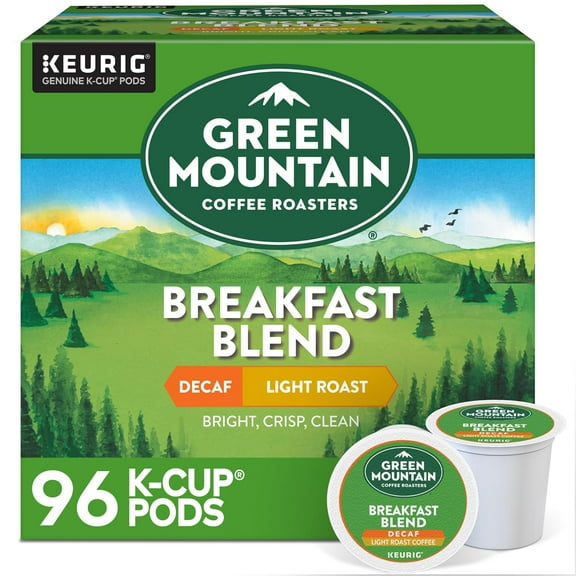 Breakfast Blend Decaf Coffee, Keurig Single Serve K-Cup Pods, Light Roast, 96 Count (4 Packs Of 24)
