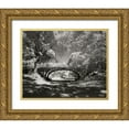 thumbnail image 1 of Uicker, Ralf 14x12 Gold Ornate Wood Framed with Double Matting Museum Art Print Titled - Central Park Bridge, 1 of 4