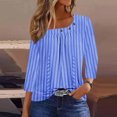 thumbnail image 1 of Fiudx Ropa de Mujer Blusa de Manga 3/4 a La Moda para Mujer, Camiseta Estampada, Top Informal, 1 of 5