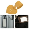 thumbnail image 5 of Unique Bargains 1 Pc Heart Shape Luggage Tag for Travelling Ginger Yellow Polyurethane, 5 of 5