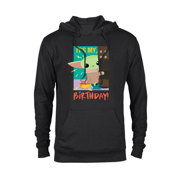 Star Wars The Mandalorian The Child Funny It's My Birthday - Pullover Hoodie for Adults - Customized-Black