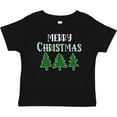 thumbnail image 3 of Inktastic Merry Christmas Green Plaid Christmas Trees Boys or Girls Baby T-Shirt, 3 of 5