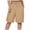 Khaki, variant on felwors Women's Elastic Drawstring Waist Linen Blend Wide Leg Shorts Summer Casual Culottes with Pockets (Green, XXL)