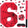 thumbnail image 1 of Piñata Simgoing número 6 en tela de araña con los ojos vendados y confeti, 1 of 6