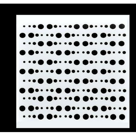 Meigar Painting Stencils Scale Template for Scrapbooking,Flower Polka Dot Pattern Card and Craft Projects,Dot color