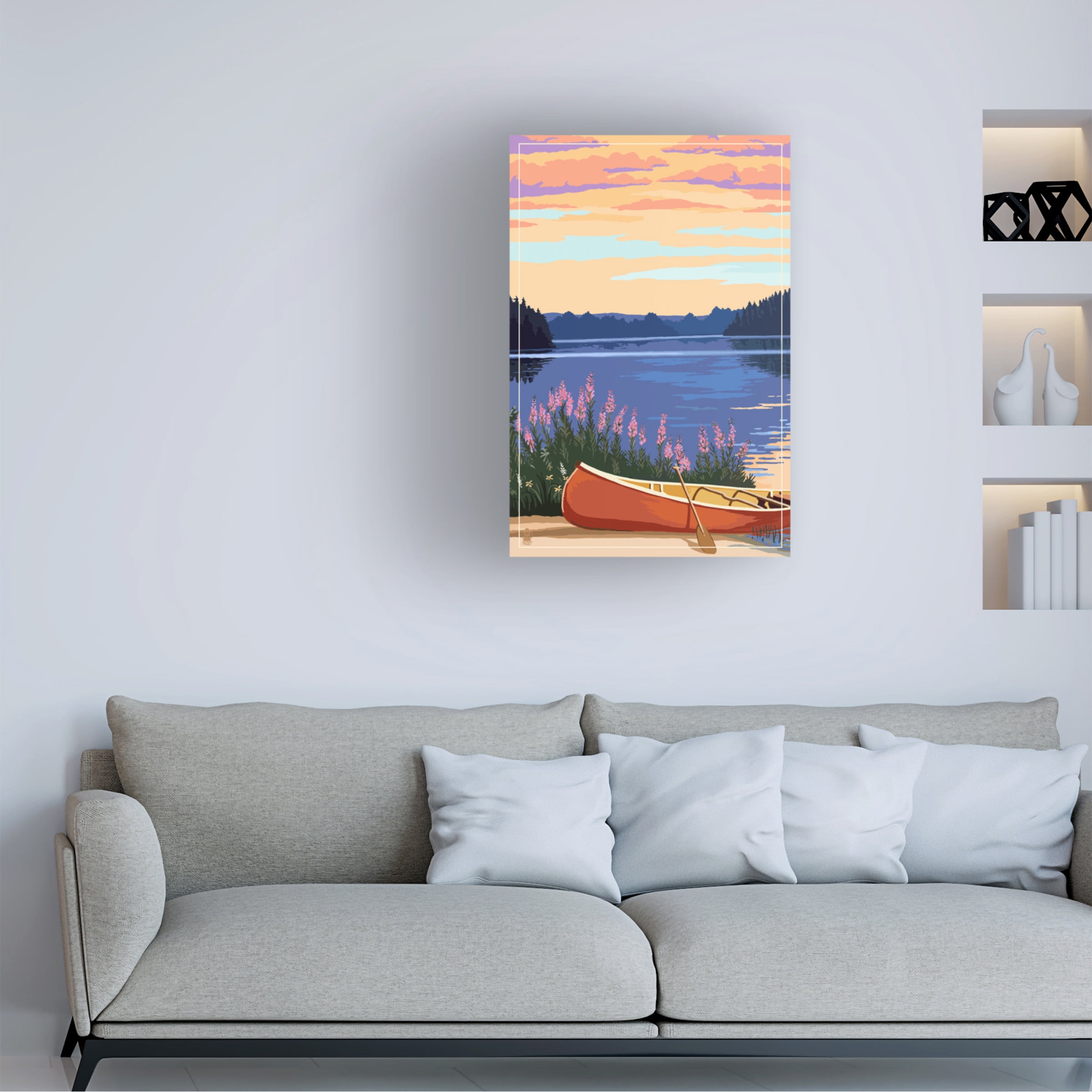 Lantern Press 'Lake' Canvas Art