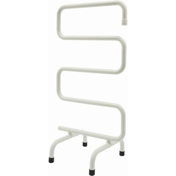 Electric Towel Warmer, S-Shaped Heated Towel Rack with Built-in Switch, Constant Temperature, 15-Min Fast Heating, Freestanding Drying Rack for Bathroom, Plug-in/Hardwired, White