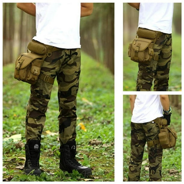 Bolsa de pierna Bolsa de muslo Bolsa tactica militar Molle multifuncion para senderismo Camping Escalada Viajes Motocicleta Ciclismo Pesca Caza JM Walmart en linea