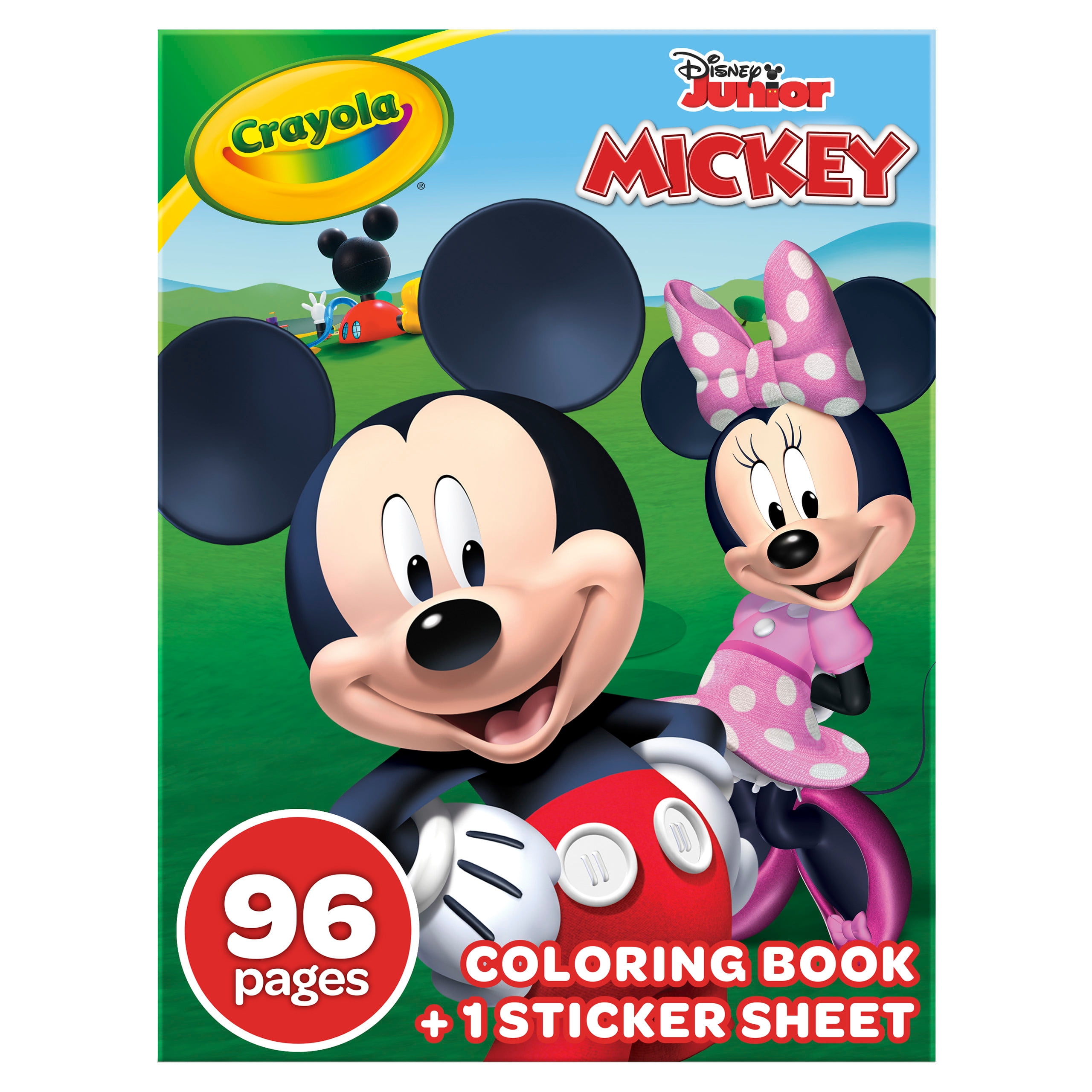 Crayola Mickey Mouse Coloring Book With Stickers, 96 Pages, Gift For